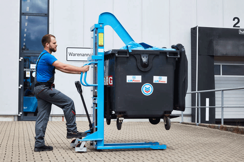 LiftPress industrial waste compactor reduce your waste volume
